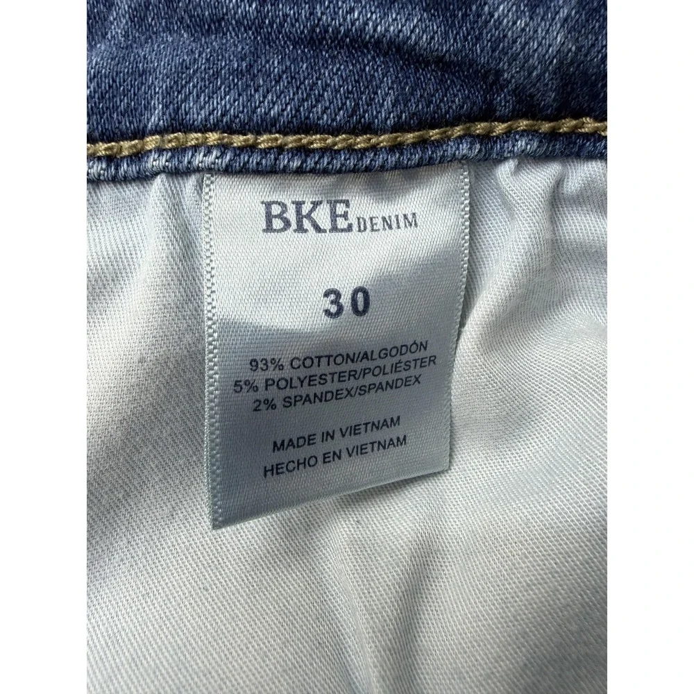 BKE‎ Gabby Jeans Womens Size 30 Blue High Rise Curvy Fit Ankle Skinny Distressed